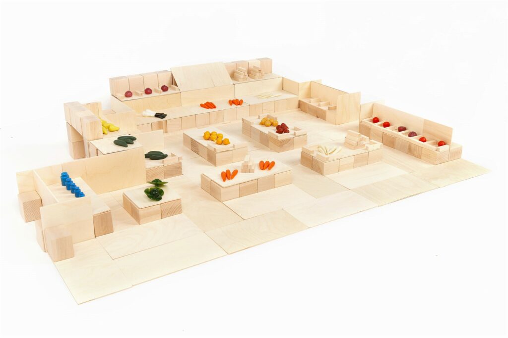 Holzblöcke Just Blocks Gemüseladen - Großpackung Holzblöcke Just Blocks Gemüseladen - Großpackung