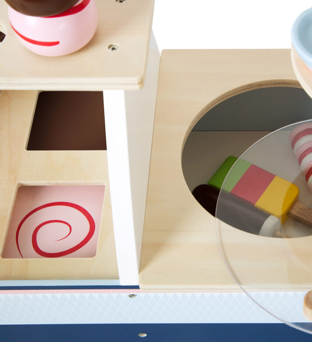 Hölzernes Eisstand-Spielzeugdetail