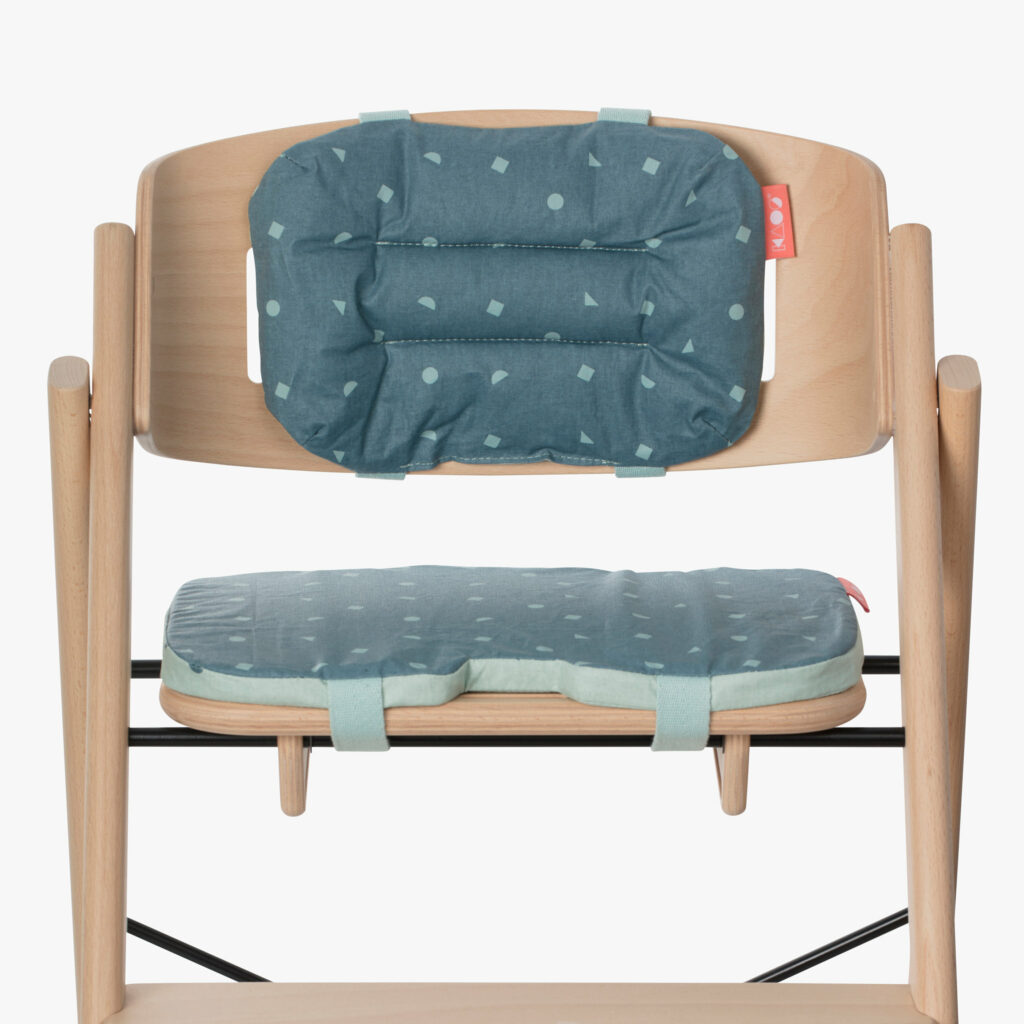 KAOS Kissenset für Hochstuhl Petrol komplett im Stuhl KAOS Kissenset für Hochstuhl Petrol komplett im Stuhl