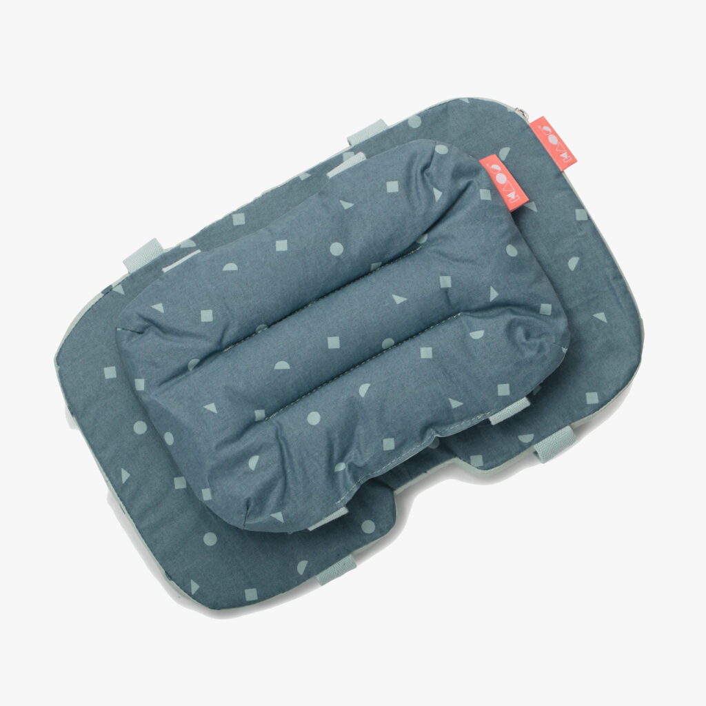 KAOS Kissenset für Hochstuhl Petrol komplett Atmosphäre 1 KAOS Kissenset für Hochstuhl Petrol komplett ohne Bügel