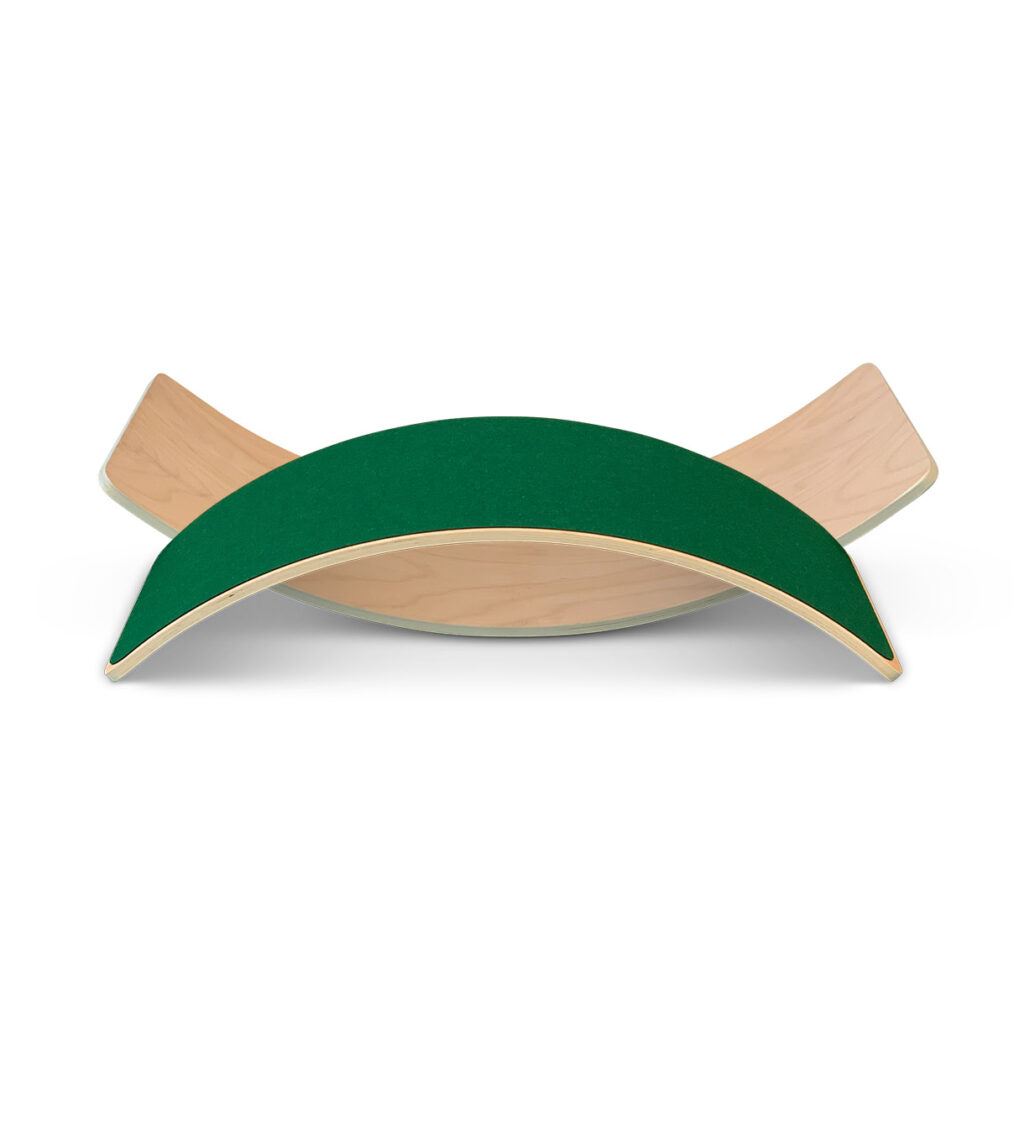 Balancebrett aus Holz Jindl innen und außen grün