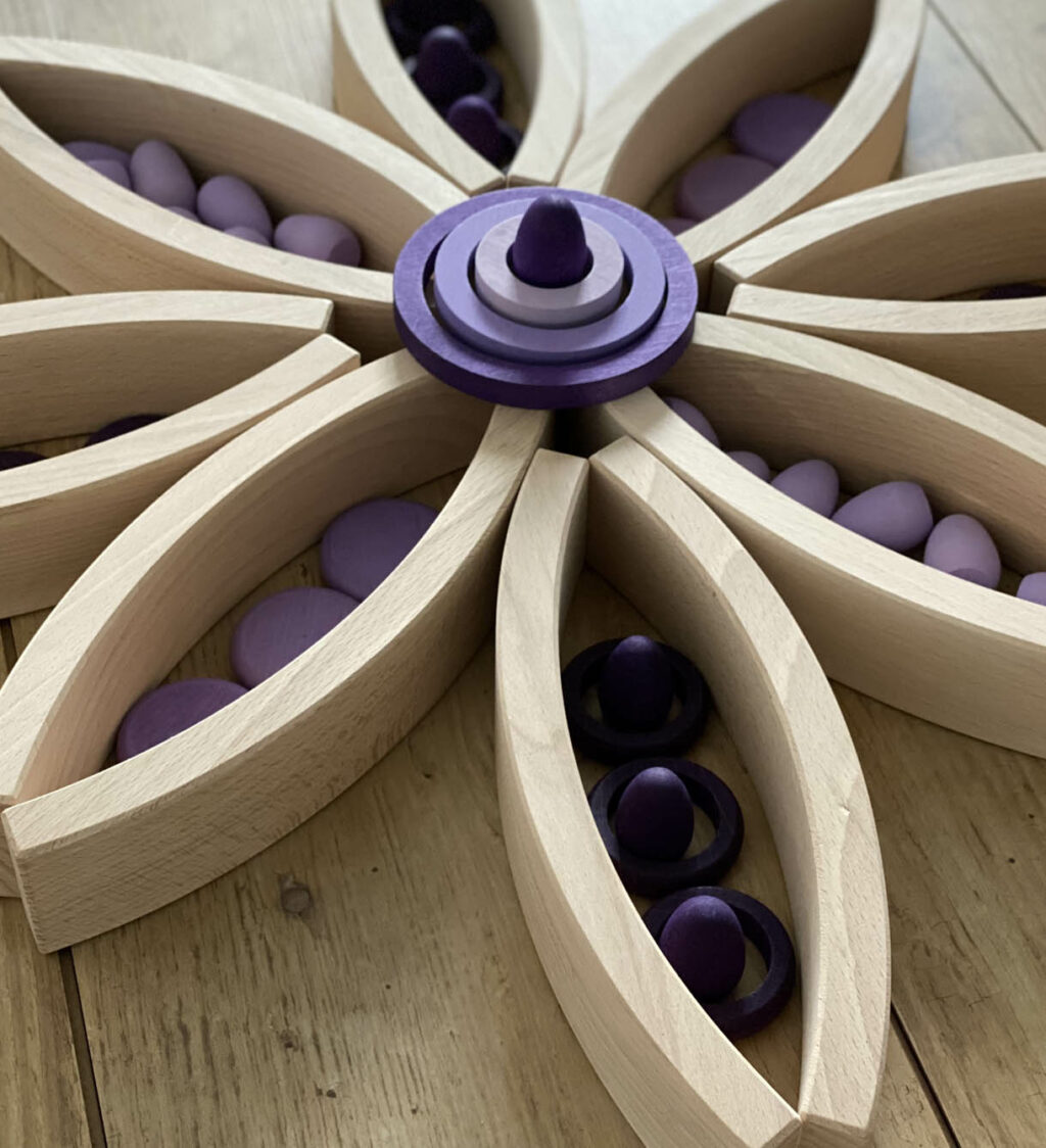 Holzklötze abel Blumen Holzklötze abel Blumen