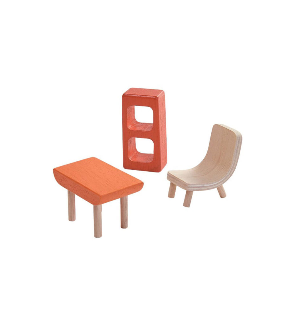 Puppenstubentisch Stuhlschrank Plantoys Puppenstubentisch Stuhlschrank Plantoys