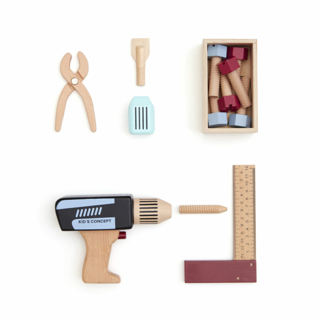 Werkzeugkiste aus Holz Kid's Concept HUB komplett Werkzeugkiste aus Holz Kid's Concept HUB komplett