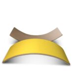 Balance Board mit Filz gelb von Jindl