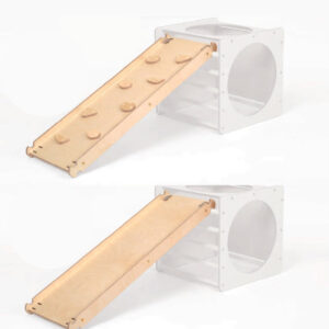 Rutsche-Kletterhang-am-Kletterwürfel-Wandgestell-katehaa