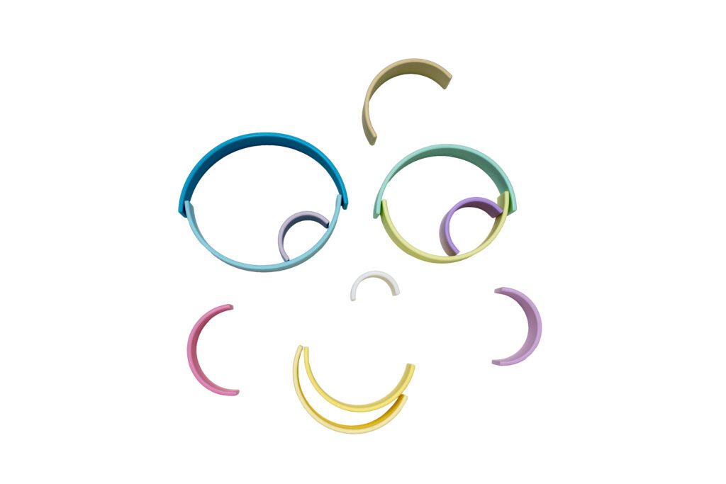 Regenbogenpastell 12 Stück Dëna Atmosphäre