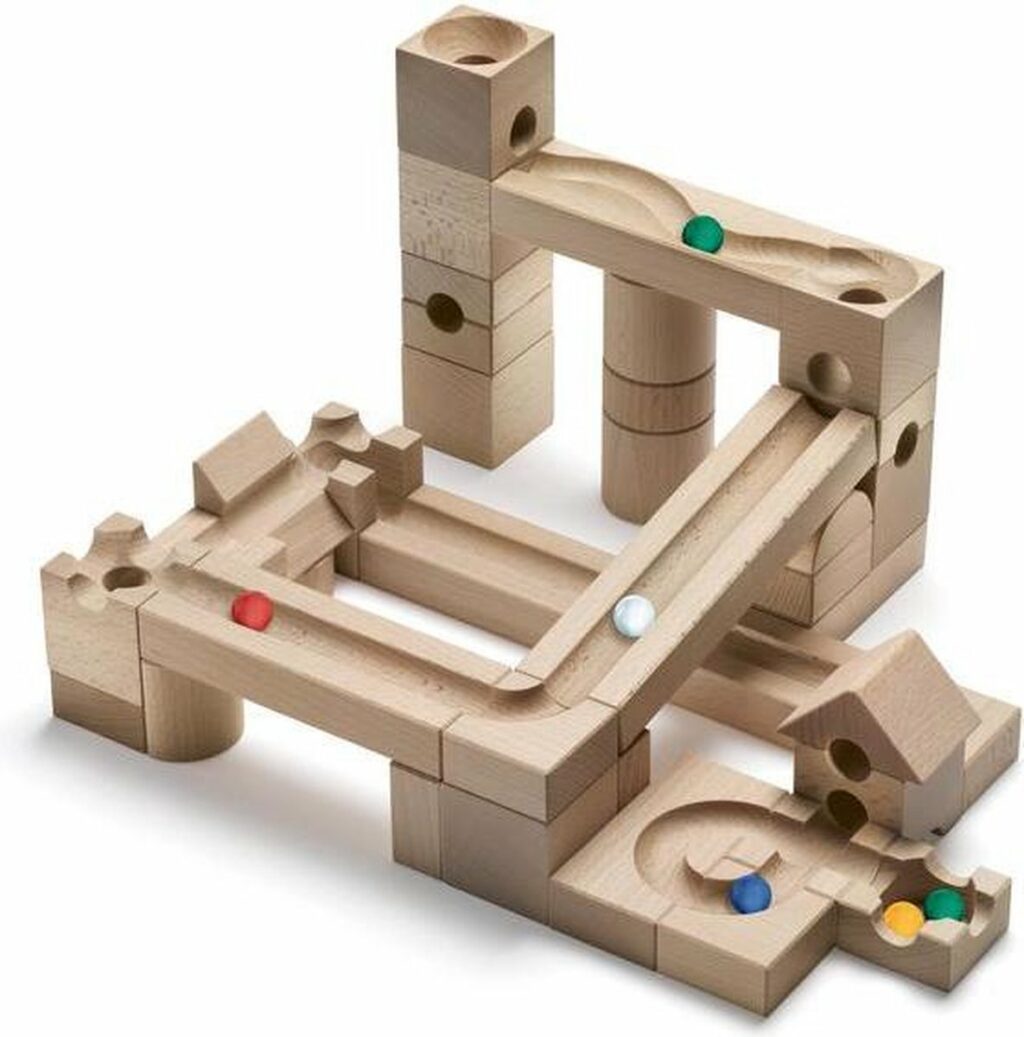 Hölzerne Murmelbahn Details Cuboro Junior Hölzerne Murmelbahn Details Cuboro Junior