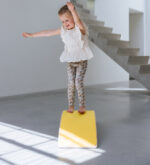 Balance board met vilt geel Jindl