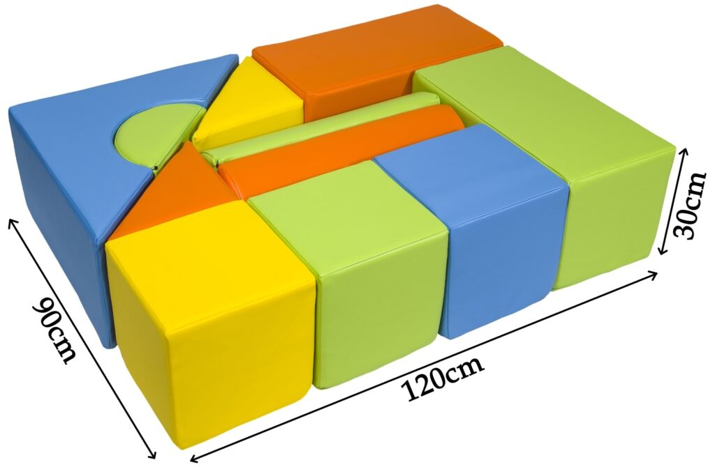 Schaumstoffblöcke 11er Set mit Abmessungen Schaumstoffblöcke 11er Set mit Abmessungen