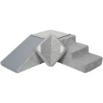 Jindl speelset met ribstof grijs