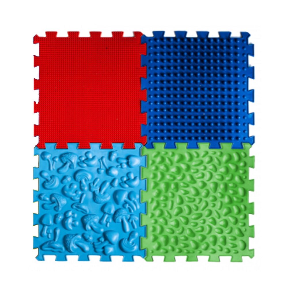 Sensorische Spielzeugmatten im 4er-Set