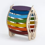 Kletterbogen waldorf rockers regenbogenfarben Jindl zusammengebrochen