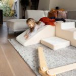 Foam blokken beige wit glijden