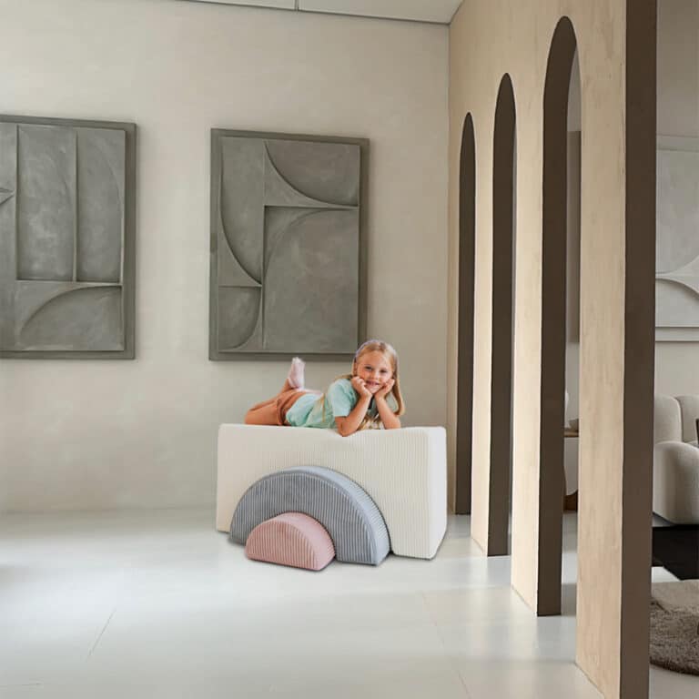 Regenbogen-Spielset Jindl® mit Cordbezug, Creme