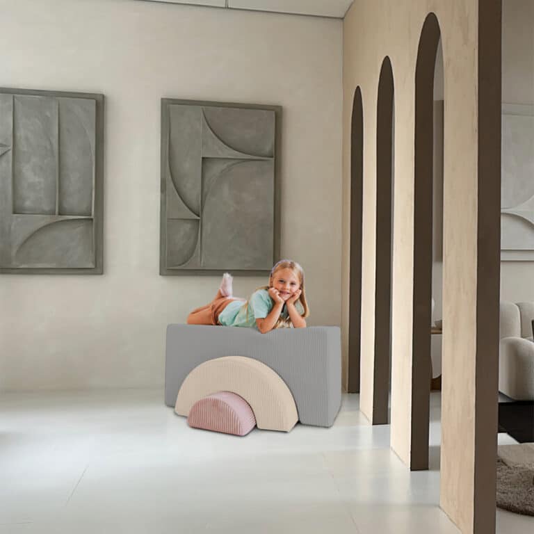 Regenbogen-Spielset Jindl® mit Cordbezug, Grau