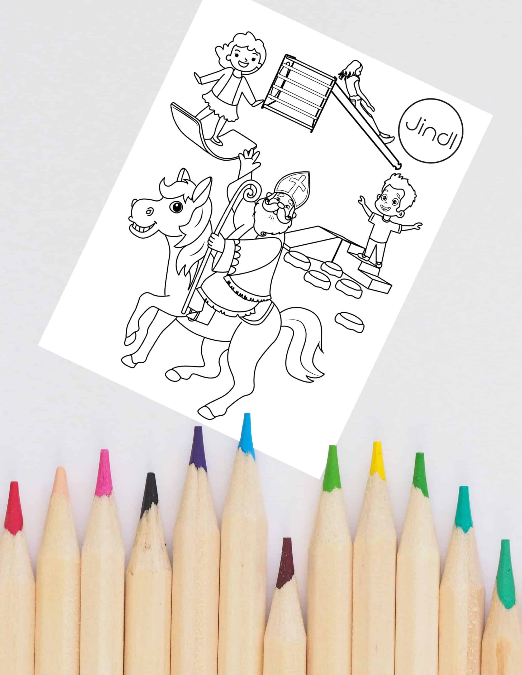 Kleurplaten Sinterklaas actie Jindl