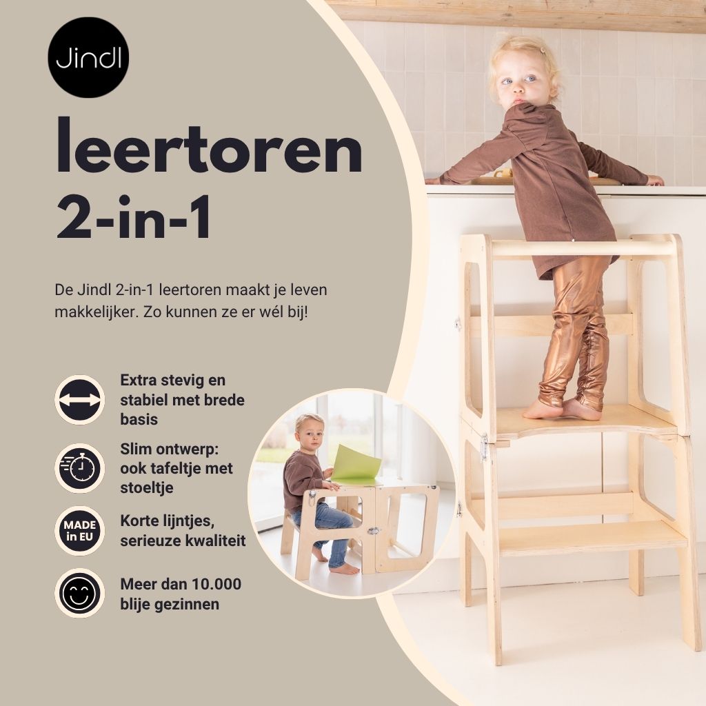 EIgenschappen van 2-in-1 leertoren Jindl EIgenschappen van 2-in-1 leertoren Jindl