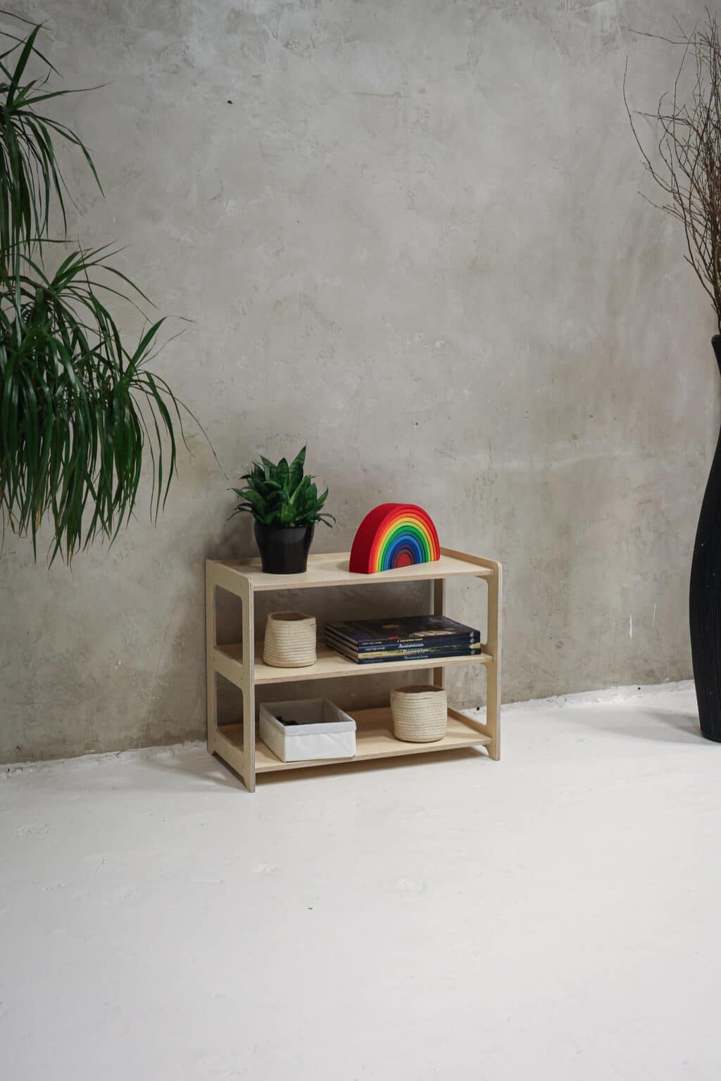 Montessori speelgoedkast Jindl drie schappen Montessori speelgoedkast Jindl drie schappen