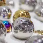 Sensorische reflecterende ballen Tickit zilver detail