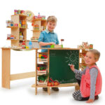 Speelwinkel Erzi kinderopvang sfeer krijtbord