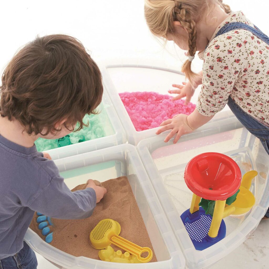 Zand en watertafel voor kinderen Tickit transparant spelen Zand en watertafel voor kinderen Tickit transparant spelen