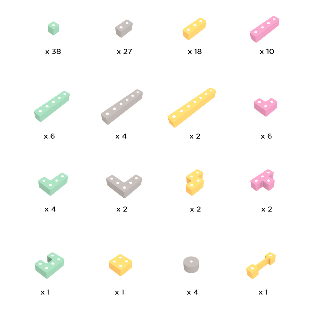 Inhalt Magnetblöcke TUKI TETRA - Set EXTRA LARGE