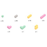 Inhoud magneetblokken TUKI TETRA - Set MIDI