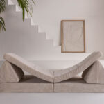 Jindl speelbank cord beige opstelling