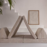 Jindl speelbank cord beige voorbeeld hut