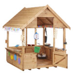 Open houten speelhuis Cosy bij Jindl