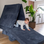 Speelbank Jindl ribstof blauw bouwwerk