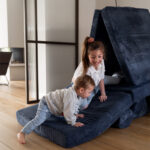 Speelbank Jindl ribstof blauw glijbaan