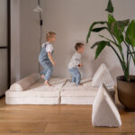 Speelbank | speelmatras Jindl beige ribstof spelen