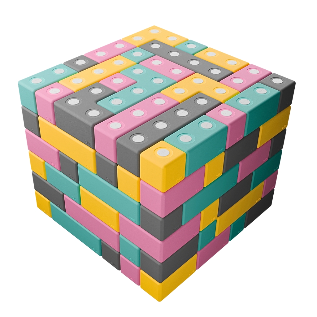 TUKI set BUILDER 146 elementen- GROTE magnetische blokken TUKI set BUILDER 150 elementen