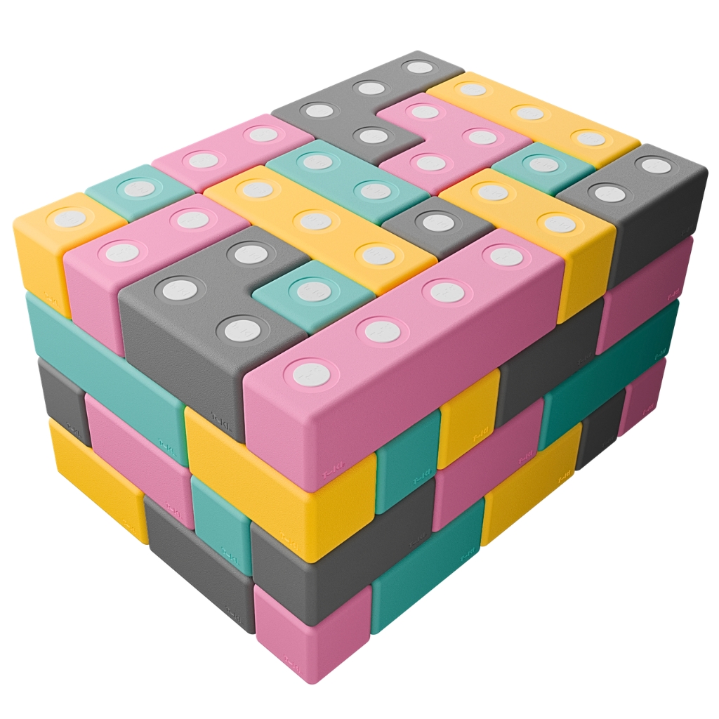 TUKI set BUILDER 76 elementen- GROTE magnetische blokken TUKI set BUILDER 76 elementen