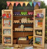 Speelhuisje mini bibliotheek leesschuurtje