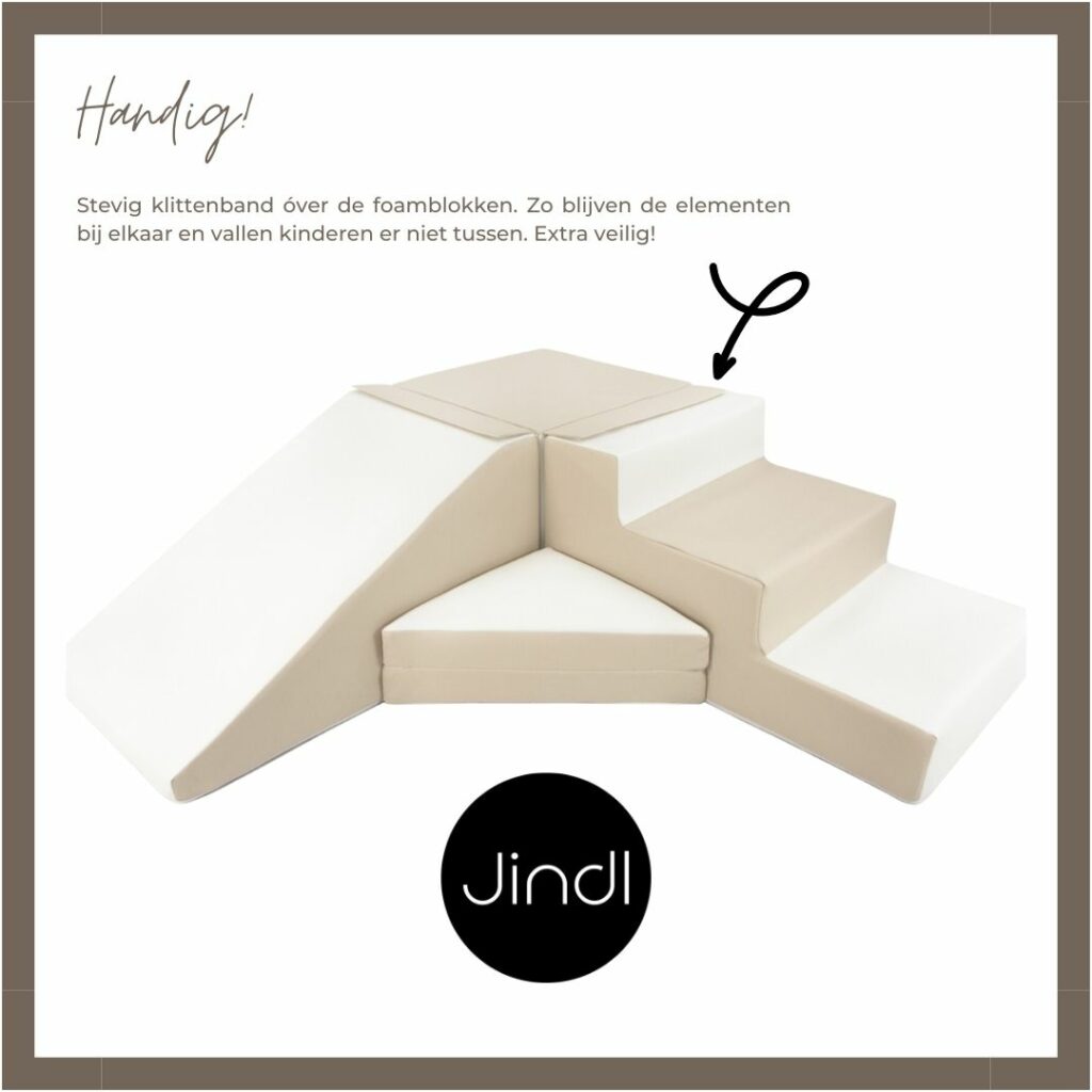 Klettverschluss über Schaumstoffblöcke Jindl Beige