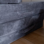 Speelbank Jindl ribstof donkergrijs detail handvat vrijstaand