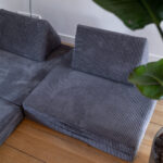 Speelbank Jindl ribstof donkergrijs lekker zitten vrijstaand