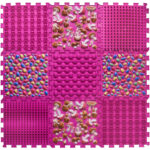 Massagemat set van 9 roze Jindl