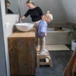 Houten krukje Jindl naturel badkamer