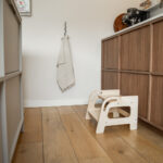 Houten opstapje Jindl detail