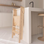 Jindl leertoren inklapbaar en verstelbaar hout ingeklapt