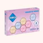 Coblo magneetstenen zeshoek pastel