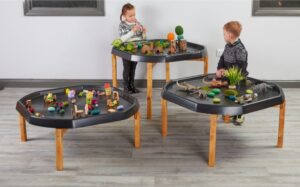 Holzständer Tuffschale 3er Set