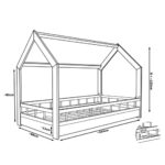 Jindl peuterbed Tobi bedhuis afmetingen