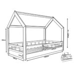 Jindl peuterbed huisbed Jindl afmetingen