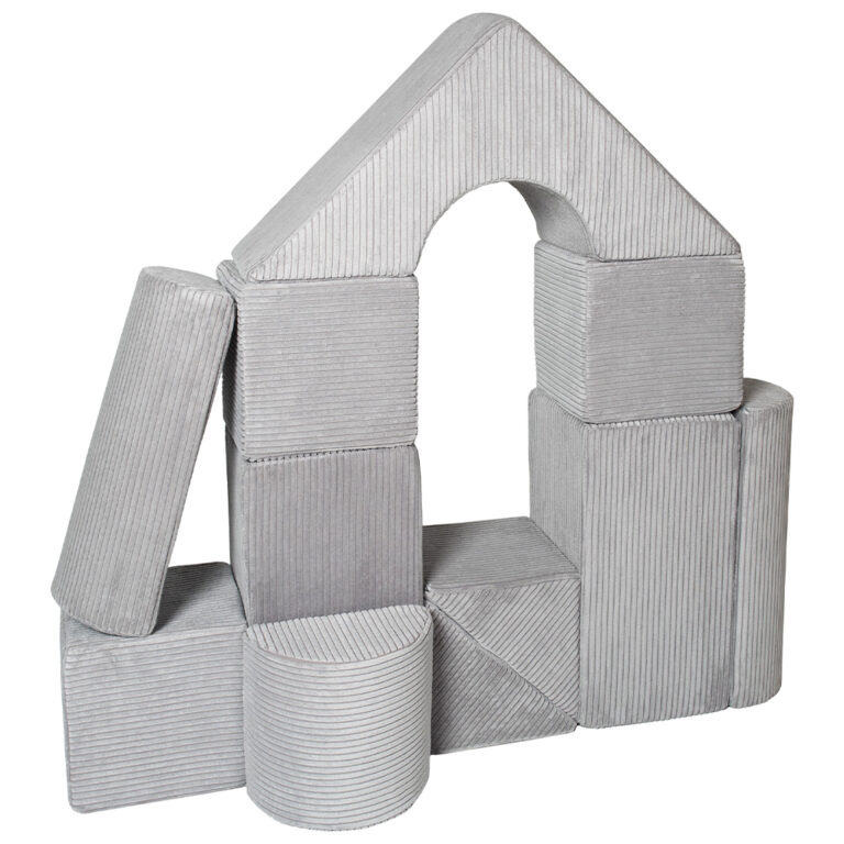 Schaumstoffburg Jindl® mit grauem Cordbezug