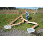 Waterbaan van houten goten